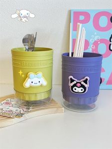 Multifunctional Kitchen Counter Top Rotating Chopsticks Tube Storage Rack Dining Utensils Organizer Home Kitchen Storage Shelf