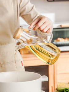 Leakproof High Borosilicate Glass Oil Bottle Set Soy Sauce Vinegar Seasoning Bottle Home Kitchen Storage Containers Japanese Style