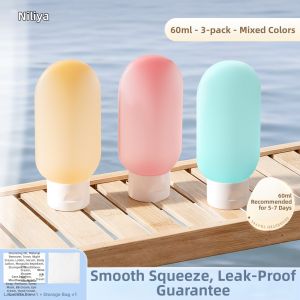 NILIYA | Travel Friendly Refillable Bottles For Cosmetics And Toiletries