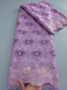 Luxury African Swiss Voile Lace Fabric 2026 High Quality Nigerian Cotton Embroidery Fabric African Lace Fabric Dubai Style