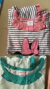 (11-23kg) Bộ thun borip họa tiết đáng yêu tay ngắn quần lửng dáng babydol bé gái 087
