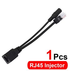 2Pcs POE Power-over-Ethernet Splitter for Surveillance Equipment With Video Power Adapter Cable Supply Module Injector for IP Camera Extender