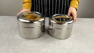 MEIJIAAO 美佳奥Stainless Steel Food Container with Heat Retention Technology (13cm & 15cm) 圆形不锈钢饭盒 热能锁温科技