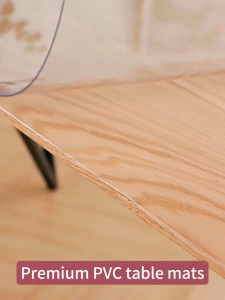 Thickness 2.3mm pvc table cover PVC Round Table Protector Waterproof and Oil-Proof Transparent Tablecloth Soft Glass Plastic Dining Table Cloth Cover Protective Film alas meja makan 透明桌垫 桌布