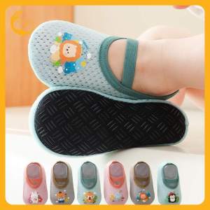 Kisss baby รองเท้าหัดเดินสำหรับเด็กทารก  ถุงเท้าชั้นเด็ก Baby Toddler Shoes ผ้าตาข่าย  ระบายอากาศกันลื่น  แบบบางสำหรับฤดูร้อน  รองเท้าเด็กในร่ม