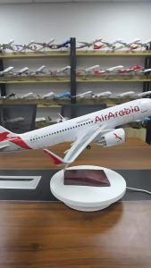 47cm Air Arabia A320 Airplane Model 1/80 Scale Resin Diecast Airplane Model  With Stand For Display Collection or Toy Plane Gift