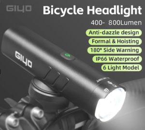Giyo 400-800LM Bicycle Front Lighting German Standard Headlamp Rotatable Lens USB Charge IP66 Waterproof Anti-Glare Bike Light