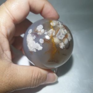 Natural Sakura Agate Sphere/天然樱花玛瑙球（象形生命之树）