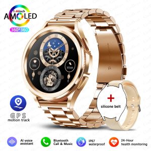 Đồng Hồ Thông Minh Nam Cổ Điển Watch 6 GPS Thể Thao Ngoài Trời IP68 Chống Nước NFC Giám Sát Sức Khỏe Cuộc Gọi Bluetooth HD Có La Bàn