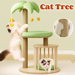 Cat Climbing Frame Coconut Tree Cat Tower Large Cat Condo Cat Tree Pet Climbing Toys