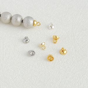 18K Gold Band with Drill Hole 14K Cap Closed Ring Connector DIY Bracelet Necklace Finishing Buckle Accessories Jewelry Parts