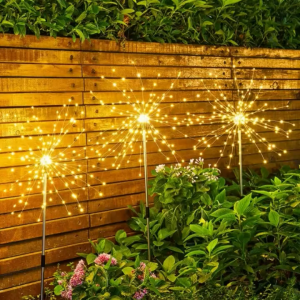 ไฟดอกไม้ไฟพลังงานแสงอาทิตย์LED สำหรับตกแต่งสวนโคมไฟนางฟ้ากลางแจ้ง - โคมไฟสนามหญ้าดอกแดนดิไลออนสำหรับตกแต่งสวนลาน