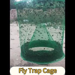 4Pcs Farm Fly Trap Killer Cage Net Insect Trap Insect Catcher Outdoor Suspension-Type Stable Fly Trap Fly Control Bag Pest and F