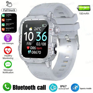 2026 Military Smart Watch Men 3ATM Outdoor Sports Fitness Tracker Blood Pressure Health Monitoring BT Call GPS Smartwatch Ht30