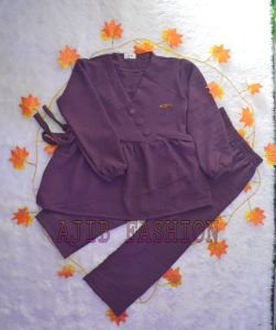 Stelan anak perempuan terbaru bahan cringkle usia 2-12 thn one set kimono kekinian