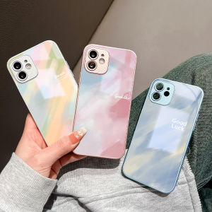 Hontinga Tempered Glass Casing Cases For Xiaomi 15T Pro 17 Pro Max 5G Mi 11 Lite 5G NE 12 12X Poco C71 M3 Pro 5G Redmi A5 Note 10 5G Case Colored Watercolor Picture Phone Case  Back Cover Casing Hard Case