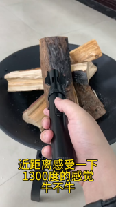 Adjustable Blue Flame Jet Torch Lighter – Windproof Refillable Metal Butane Torch for Outdoor Use KL