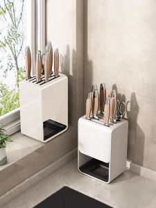 Giá Treo Dao Nhà Bếp Màu Trắng Bằng Thép Cacbon Giá Để Dao Nhà Bếp Gắn Tường Giá Để Đồ Dùng Nhà Bếp Dùng Tại Nhà