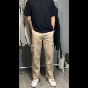 Bars Celana Cargo Panjang Pria Ripstop Abu - Cargo Pants Combat Loose Grey