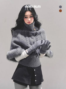 SHAOYEYAN | Áo Sweater Len Mousse Cổ Cao Hàn Quốc