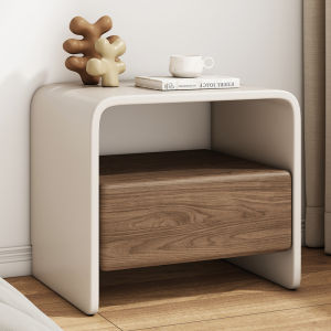 PANDIAN | Modern Solid Wood Cream Style Luxury Nightstand