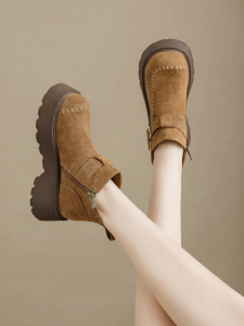 Josiny | Thick Sole Platform Womens Clogs Warm Lined Winter New Style Short Boots