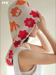 Pure Cotton Hair Drying Cap Double Sided Absorbent Water Fast Drying Hair Towel Headscarf Womens Style Dopaamine Hair Care