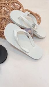 รองเท้าแตะหูหนีบ สีดำ สายหนา โลโก้วินเทจ Hippo Bloo สีล้วน ชาย หญิง เลือกสีได้ ฮิปโป บลู