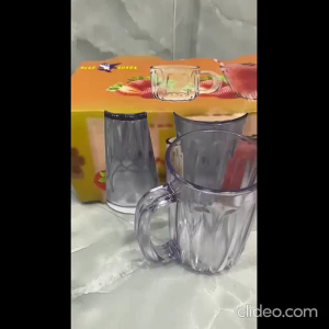 Gelas Jus 450ml Gelas Juice Plastik Akrilik Bening Gangang Belimbing Satuan