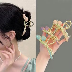 UCORP Flower Hair Accessories Claw Clips For Women Summer Fashion Non Slip Strong Hold Metal Barrettes Hair Clamps