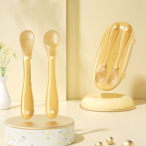 Newborn Baby Silicone Spoon Soft Head Newborn Baby Water Feeding Rice Flour with Milk Powder Eating Kids Tableware Complementary Food Small Soft Spoon