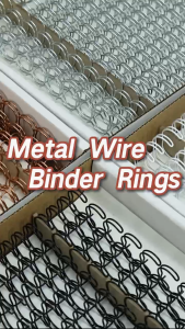 Officom Metal Wire Binder Rings 12.7 mm 34 holes 50pcs Silver Rose Gold Black White School Supplies