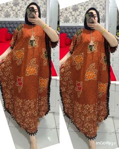 daster lowo pompom panjang home dres