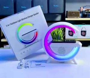 SUPERMAX Bluetooth Speaker 15W LED Atmosphere RGB Light Wireless Charger Desk Lamp Lamp Smart Speaker