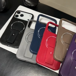 BRACKET CARBON FIBER MAGNETIC PHONE CASE  FOR VIVO V50 V50 LITE Y04 Y04S Y19S GT Y29S Y400 MAGSAFE KICKSTAND