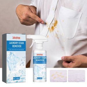 Power Stain Remover 60ml Instant Clothes Cleaner for Grease Yellow Stains Fabric Spot Treatment Portable Dry Cleaning Solution