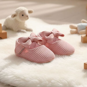 Baby Girls Knitted Floral Prewalker Shoes Anti-Slip Cotton Soft Sole Toddler First Walkers Summer Infant Footwear 0-18 Months