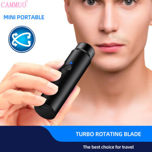 เครื่องโกนหนวดไฟฟ้าขนาดเล็ก สำหรับผู้ชาย ชาร์จไฟ เครื่องเล็มหนวดที่โกน เดินทาง