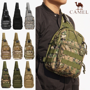 Camel Waterproof Army Fan Sport Chest Bag Crossbody Bag Outdoor Tactical Package Sling Mens Bag Multifunctional Kit Outdoor Hiking Travel Walle Bag For Gift