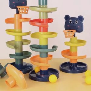 Little Buddy Baby Toys Rolling Ball Pile Tower Early Educational Toy For Babies Rotating Track Educational Baby Gift Stacking Toy For Children