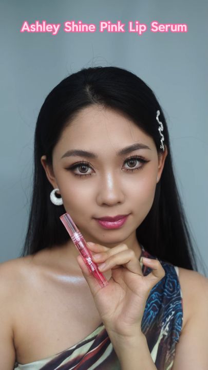 Ashley Shine Lip gloss long lasting Pink Lip Serum With vitamin E lip balm For Dry lips Peeling Cracks  Moisturizing Waterproof Long-lasting Transparent Colorless Layer other lipsticks AS2111