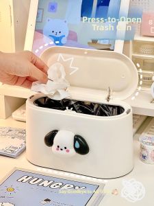 Thùng Rác Bàn Học Nhỏ Dễ Thương Có Nắp cho Sinh Viên