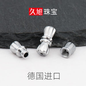 Import S925 Pearl Necklace Clasp Connection Buckle Sterling Silver Screw Buckle High-Grade Bracelet Clasp Accessories Connector Spiral Buckle