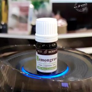 Blu Scents Lemongrass Pure Essential Oil - Concentration Aid Stomach Cramp Relief Insect Repellent