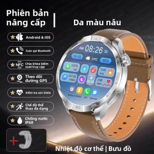 Đồng Hồ Thông Minh Gọi Điện Bluetooth NFC Dành Cho Nam Giới GPS Thể Dục Thể Thao 1.85 Máy Đo Nhịp Tim IP68 Chống Nước Tương Thích Với Android iOS