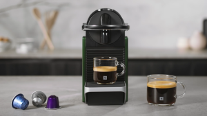 Nespresso Pixie C62 Automatic Coffee Machine Coffee Maker with Coffee Capsules Dark Green