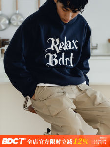 BDCT Spring Autumn New Loose Fit Hoodie Mens Casual Overhead Sweatshirt Couples Printed Hat Shirt Polyester Cotton Blend