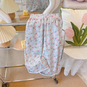 กางเกงยีนส์ลายการ์ตูนสำหรับเด็กผู้หญิง กางเกงขายาวลำลองป้องกันยุง ทรงเข้ารูป สไตล์ใหม่ฤดูใบไม้ผลิและฤดูใบไม้ร่วง