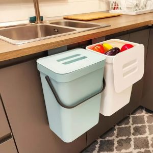 Kitchen Waste Bin Small Kitchen Compost Bin 3L Kitchen Waste Bin Household Countertop Container with Lid for Rubbish Composter