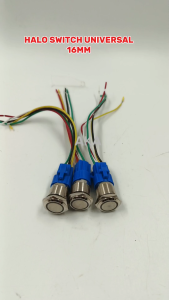 LTC S51-2 Universal Halo Switch Small 16mm Waterproof for Two-Wheeled Vehicles with Colorful Wires